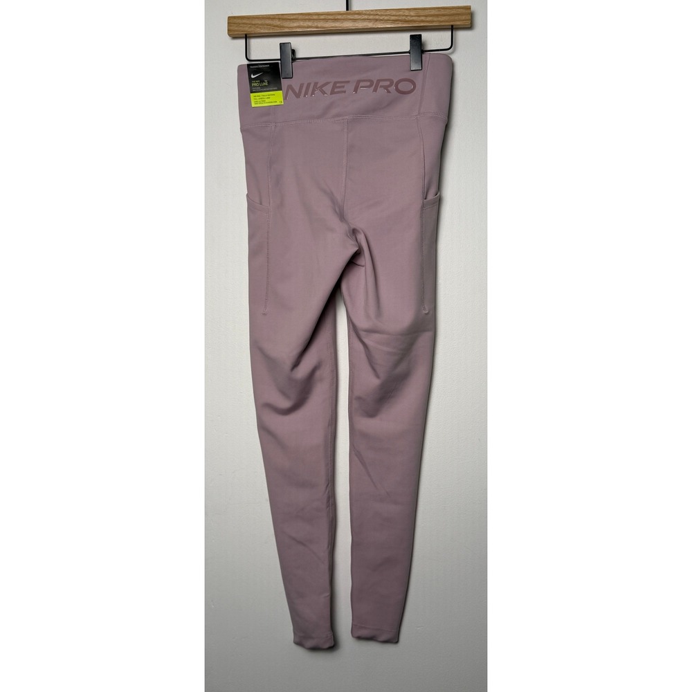 Nike Pro Luxe Dri-FIT Training Leggings Womens Small Smokey Mauve CU5802-516 NEW